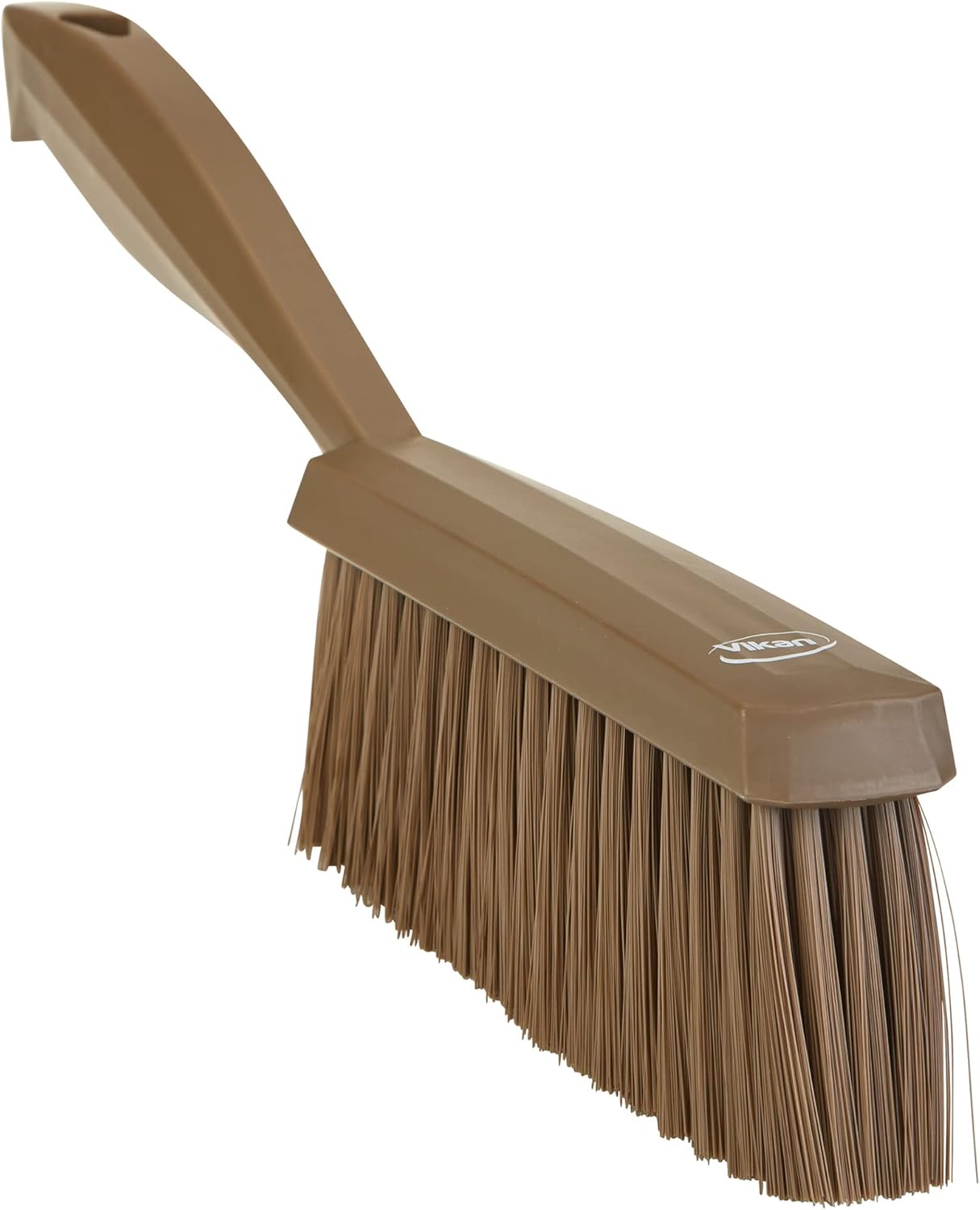 Vikan 45871 Bench Cleaning Brush, Polypropylene/Polyester Soft Bristle Dustpan Brush & Sweeper With Handle, 14-Inch, Pink