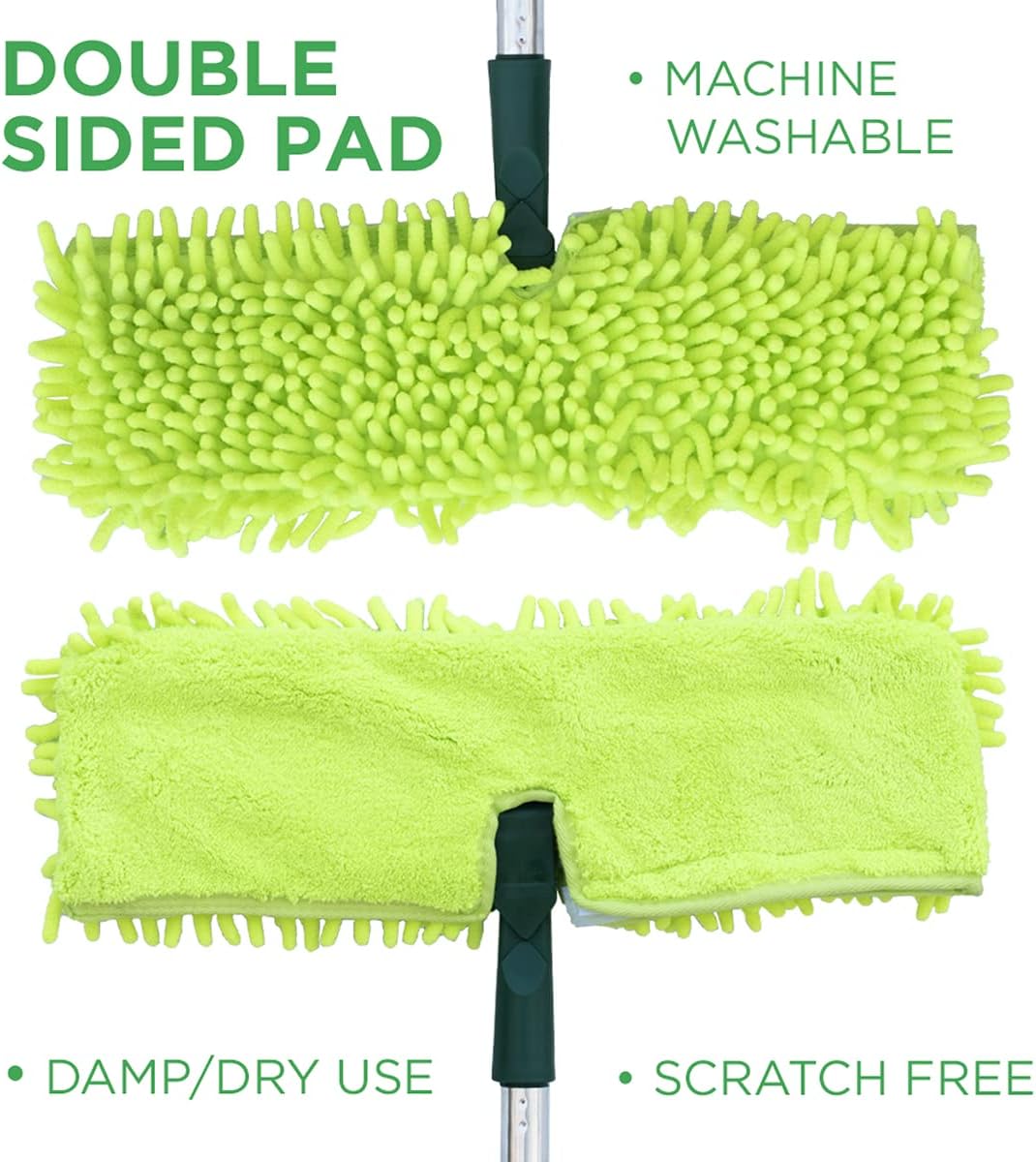 Pine-Sol Microfiber Mop Self Wringing – Easy Squeeze Twist Design for Wet Mopping | Household Cleaning Tool for Tile, Linoleum, Laminate Floors | Extendable Metal Handle