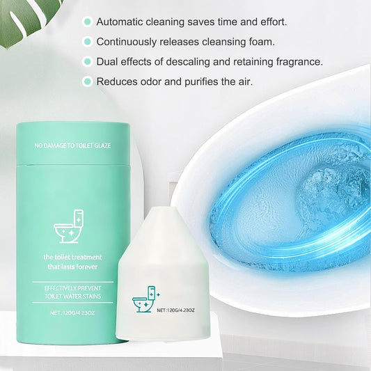 Automatic Toilet Bowl Cleaner, No-Scrub & Long-Lasting (Up to 8 Weeks), Reduces Hard-Water Stains & Odor, Fresh or Low-Odor Scent, Easy Drop-In Tank Use, Non-Staining & Porcelain-Safe (1PCS)