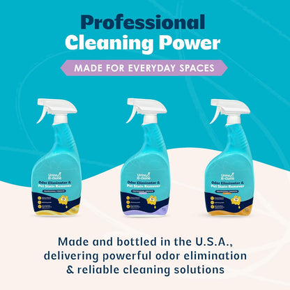Urine B-Gone, Professional Enzyme Odor Eliminator & Pet Stain Remover, Human, Cat & Dog Urine Cleaner, Effective on Laundry, Carpets & More, Original Scent, 1 Gallon
