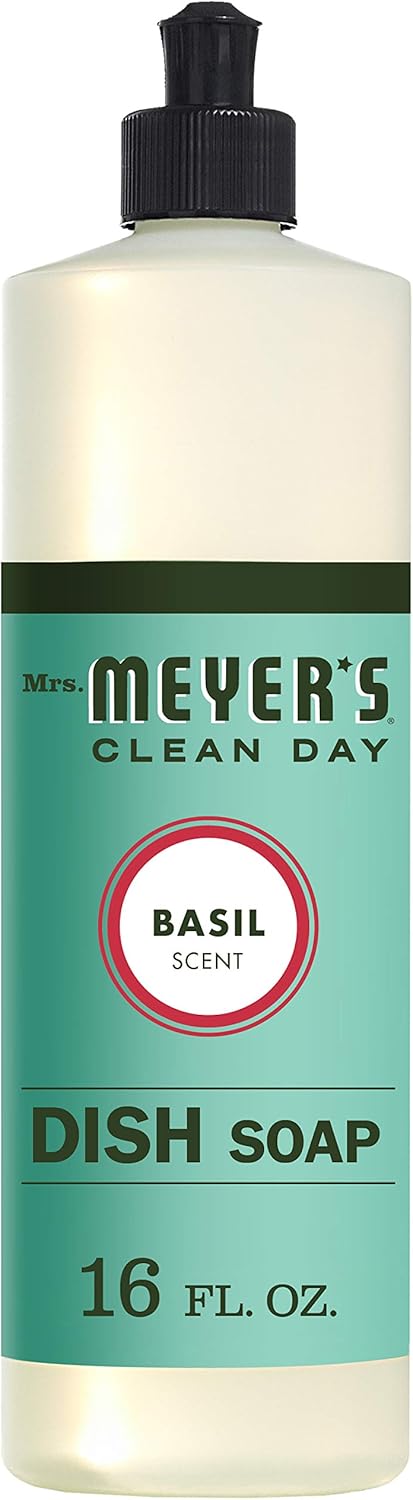 MRS. MEYER'S CLEAN DAY Liquid Dish Soap, Honeysuckle Scent, 16 Fl Oz Bottle