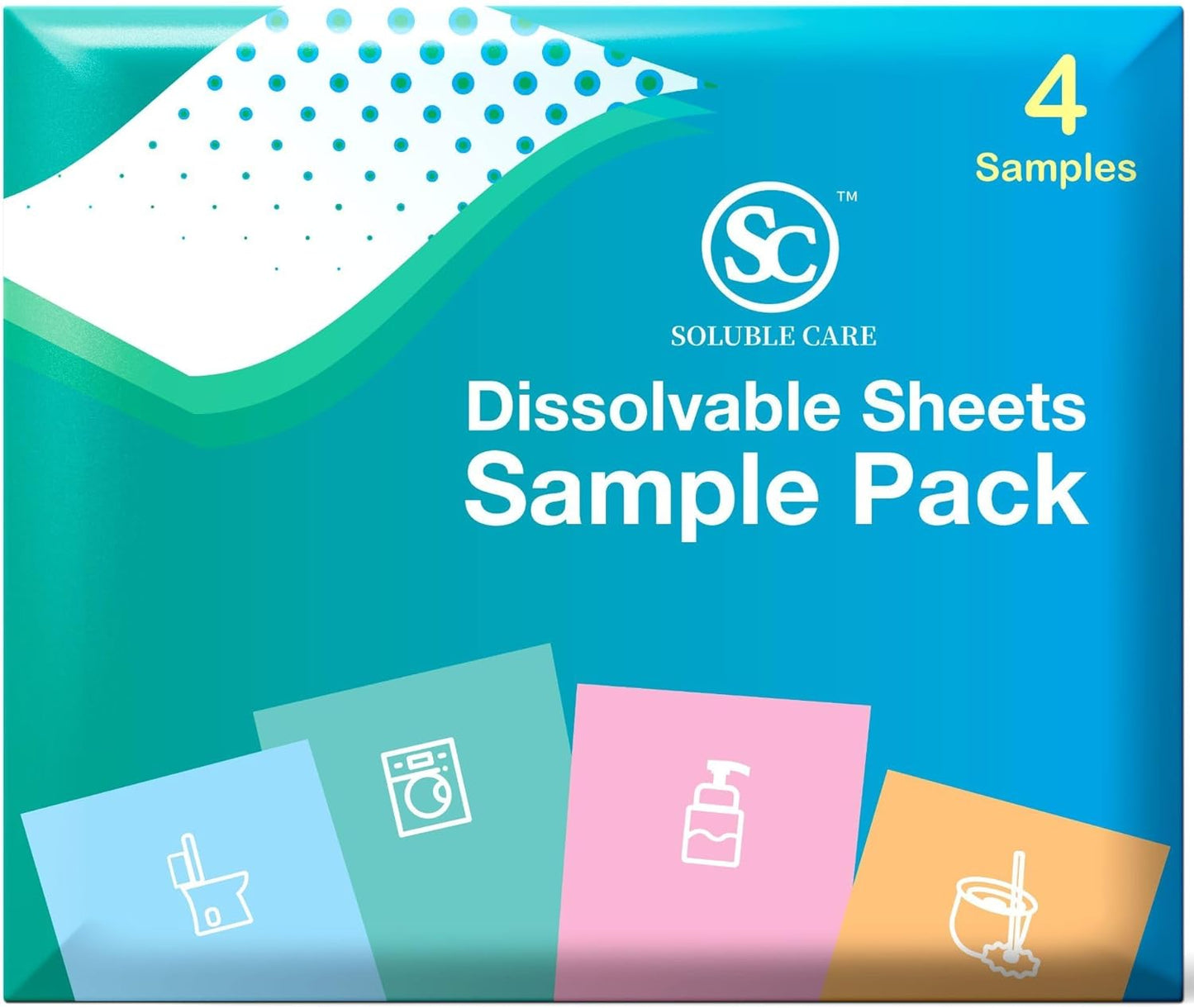 Dissolvable Toilet Bowl Cleaner Sheets (No Bottles, Easy Clean, Quick-Dissolving, Mess-Free, Septic-Safe Cleaning for Home & Office) - 40 Sheets, Pine Scent