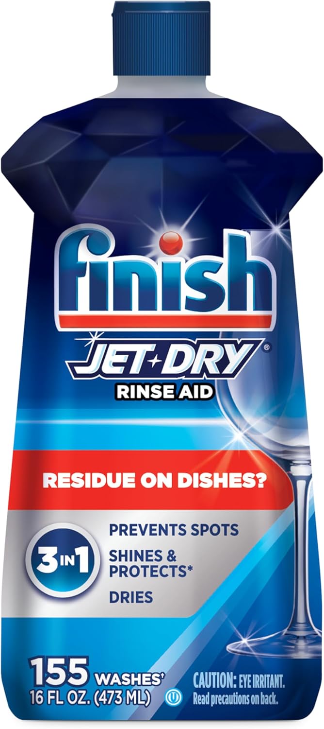 Finish Jet-Dry Rinse Aid, 32oz, Dishwasher Rinse Agent & Drying Agent