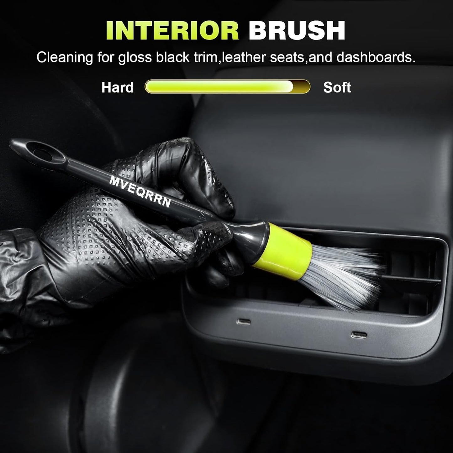 10PCS Car Detailing Brush Set,Boars Hair Car Cleaning Detail Brush kit,Ultra Soft No Scratch Car Dust Brush,Car Interior Detailing Brushes Kit,Detail Brushes Car Detailing for Interior Exterior(gold)