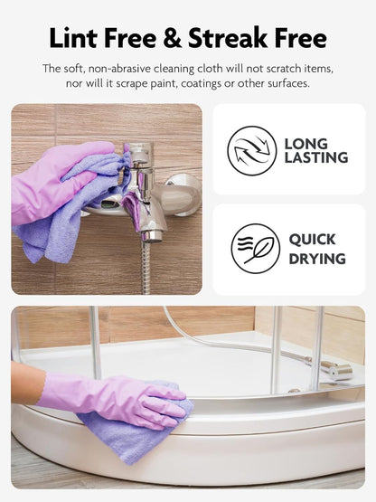Fantasticlean Microfiber Cleaning Cloth Roll -75 Pack, Tear Away Microfiber Towels, 12" x 12", Reusable, Washable, Scratch Free, Ultra Absorbent Dishcloth for All-Around Cleaning Supplies (White)