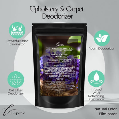 Lapew Black Sea Scented Cleaning Bundle | Carpet Deodorizer Powder (16 oz) & Mop Soap Concentrate (36 oz) | Pet-Friendly Odor Eliminator - Colors A