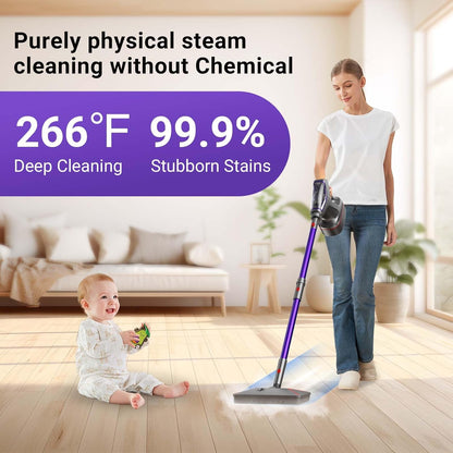 Steam Mop for Floor Cleaning, Heavy Duty All-in-One Steam Cleaner for Home with Detachable Handheld Steamer, for Hardwood, Tile, Walls, Grout, Windows, Furniture and Decks