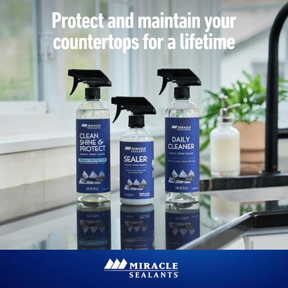 Miracle Sealants Daily Cleaner for Granite, Quartz, Marble, Quartzite, Countertops pH Neutral, 24 oz