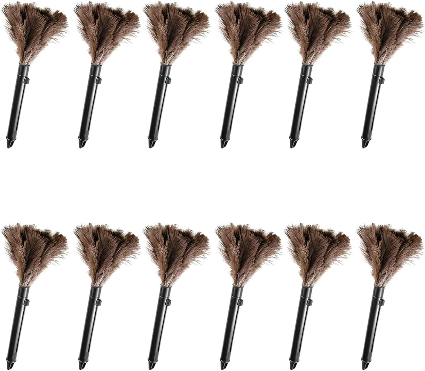 Extendable Cleaning Duster 94 Inch - Long Telescoping Ostrich Feather Dusters with Stainless Steel Extension Pole for High Ceiling Fan, High Ceilings,Roof Dusting