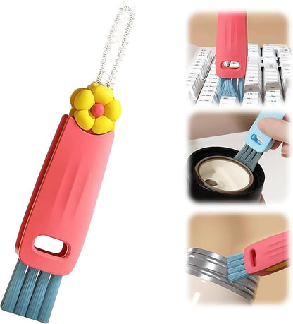 4-in-1 Bottle Cleaning Brush Set, Multifunction Silicone Cup Lid Gap Cleaner, Home Kitchen Crevice Cleaning Tools, 3 Pcs, Multicolor