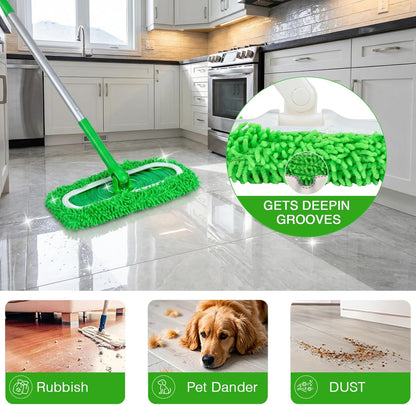 Mop Pads for Swiffer Sweeper Reusable Microfiber 5PCS Dry Wet Replacement Mop Pad Refills Sweeping Mopping Cloths for Floor Cleaning