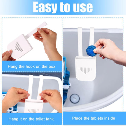2 Sets Toilet Tank Pucks Holder, Hanging Toilet Bowl Carrier Hook Pucks Holder Hanger Bracket Caddy Avoids Crumbling from Water Tank