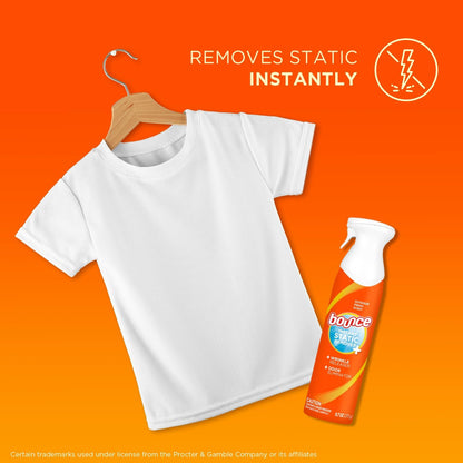 Bounce Anti Static Spray, 3 in 1 Instant Anti Static Spray & Instant Wrinkle Release, Odor Eliminator and Fabric Refresher Spray (9.7 Fl Oz, Pack of 1)