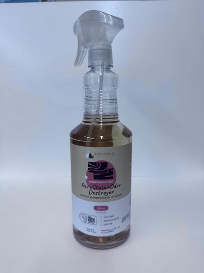 kin+kind Pee+Stain+Odor Destroyer - Multisurface - Maximum Strength - Stops Re-Marking - USDA Certified Biobased - Citrus - 32 fl oz