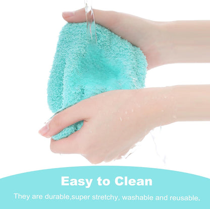 Universal Reusable Plush Microfiber Gloves for Cleaning and Dusting, Soft Dusting Gloves for Furniture, Blinds, Car Interior, and Electronics