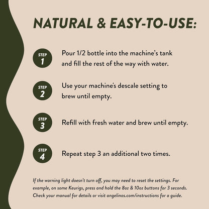 Universal Descaling Solution for Keurig, Nespresso, Breville, DeLonghi & Ninja (2 Uses) – Professional Coffee Descaler & Cleaner – Removes Limescale to Restore Flow & Temp – Odorless & Residue-Free
