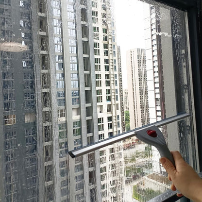18" Heavy Duty Window Cleaning Squeegee Handheld Scraper for Glass Doors, Windows, Car Windshields (Black, 18IN/45CM)