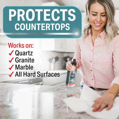 Ceramic Coating Spray for Stainless Steel Appliances — 16 oz Home Ceramic Coating with Microfiber Towel, Hydrophobic Protector Repels Water Spots & Fingerprints, Kitchen & Bathroom Surfaces, USA Made