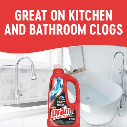 Drano Max Gel Clog Remover, 80 oz