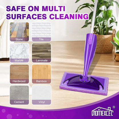 HOMEXCEL Microfiber Pads Compatible with Swiffer Wet Jet-15"x5.5", Reusable Pad Refills, Machine Washable Replacements for Multi Surface Wet & Dry Floor Cleaning, 8 Pack