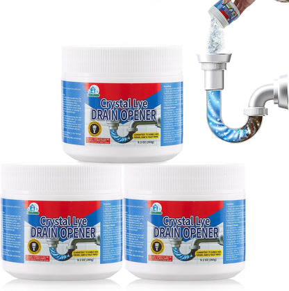 BELL BIRD Drain Opener,Powerful Unclogging,Crystal lye, Sodium hydroxide, Unclog drains, Bathroom sinks, Kitchen sinks, Shower pipes (1 PSC, Gram, 260)