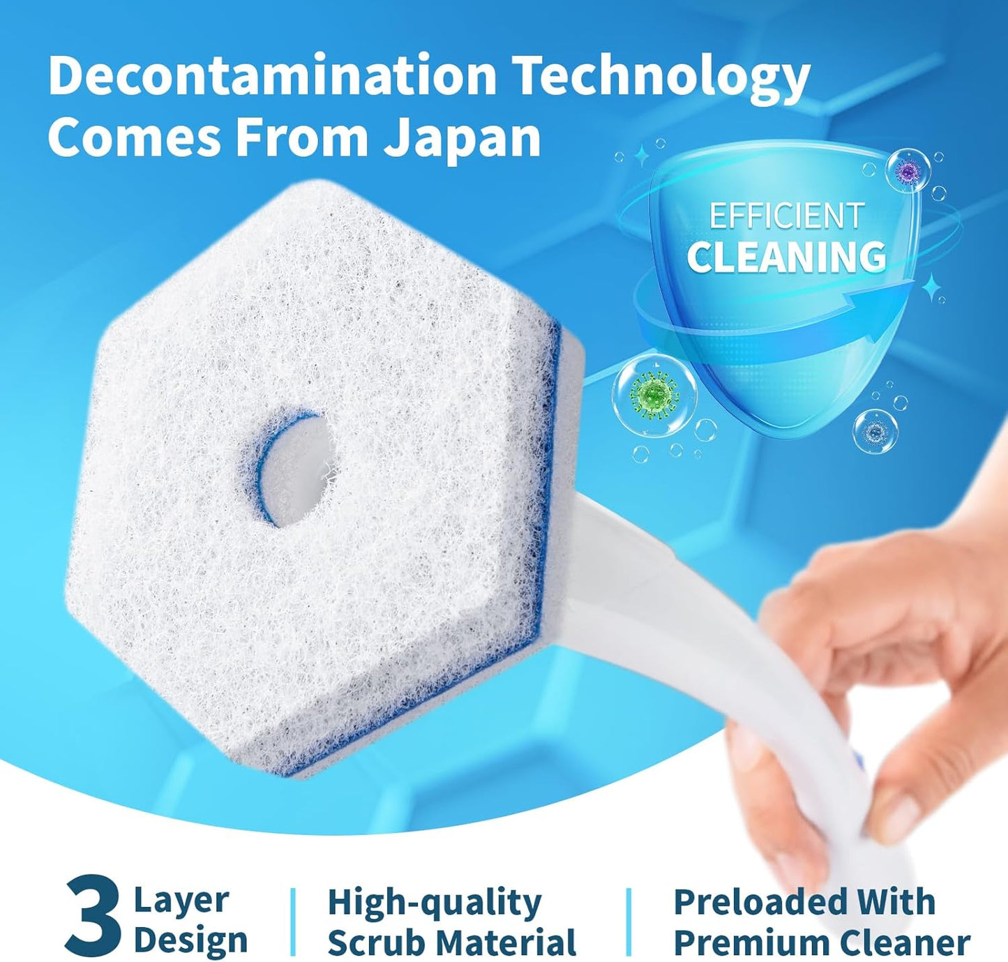 Compatible with Clorox Toilet Wand – Disposable Toilet Brush Head Refills (20 Count), Wand Not Included