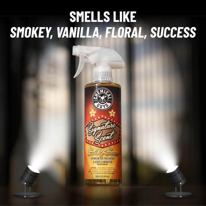 Chemical Guys Black Frost Air Premium Car Air Freshener Spray & Odor Eliminator - Crisp Masculine Scent Spray for Trucks, SUVs, RVs, and Motorcycles - Use in Home, Office, or Garage, 16 oz Bottle