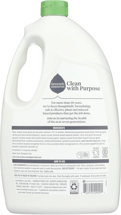 Seventh Generation Ultra Power Plus Auto Dish Gel, Fresh Citrus Scent, 65 Ounce