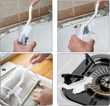 12Pcs Crevice Brushes for Cleaning Crevice Cleaning Brush Set Hard Bristle Crevice Cleaning Brush Supplies for Corner Sink Cup Teapot Bottle Blender-Multifunctional Brush Cleaner