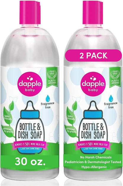 Dapple Baby Bottle & Dish Soap, Fresh Citrus, Plant Powered, Hypoallergenic, Baby Bottle and Dish Liquid, 16.9 fl oz, 1 Count