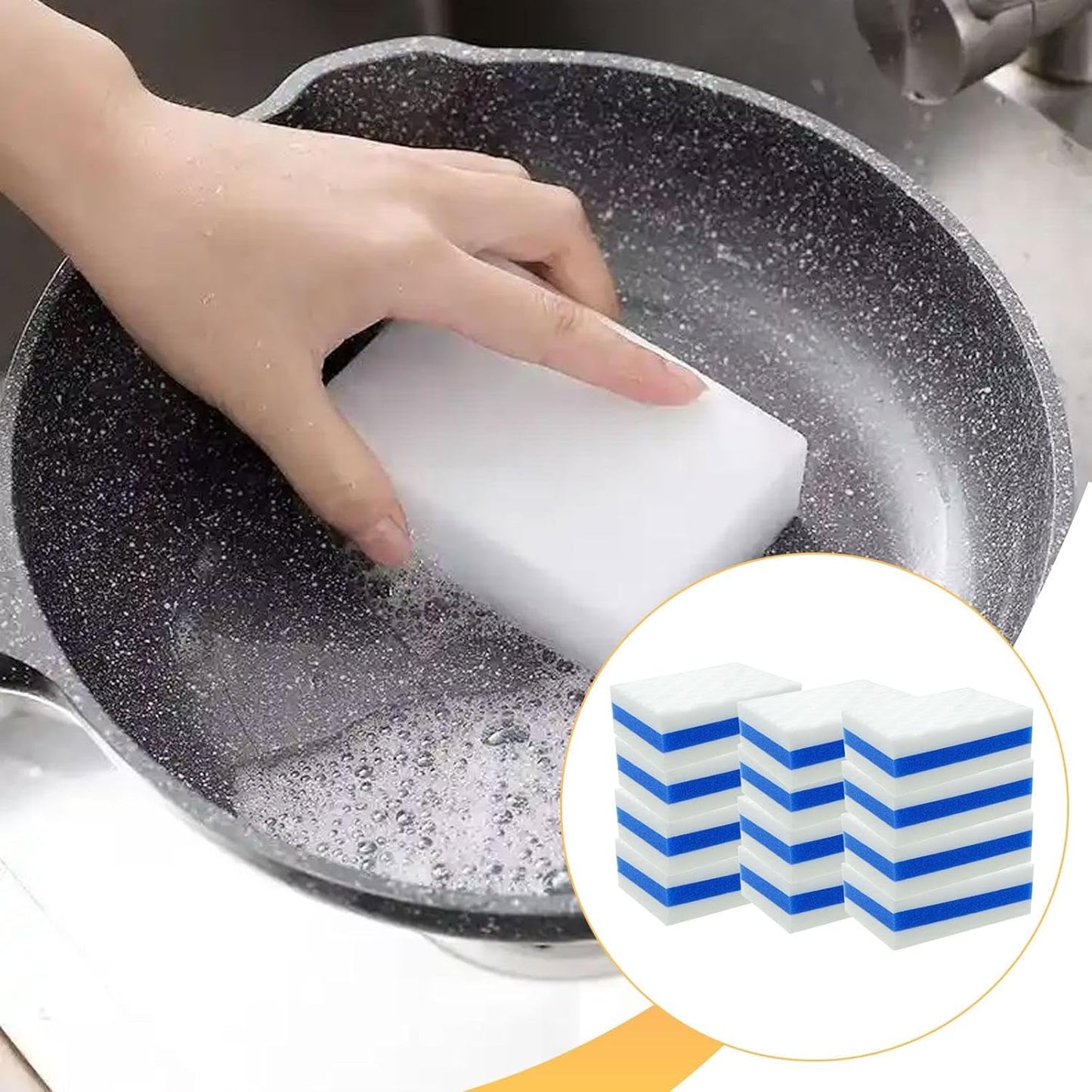 Amagogo 3 Pieces Boat Scuff Erasers Melamine Cleaning Sponge Professional Scrubbing Gadgets Efficient Portable Cleaner Suitable for Men Women Boating Househol