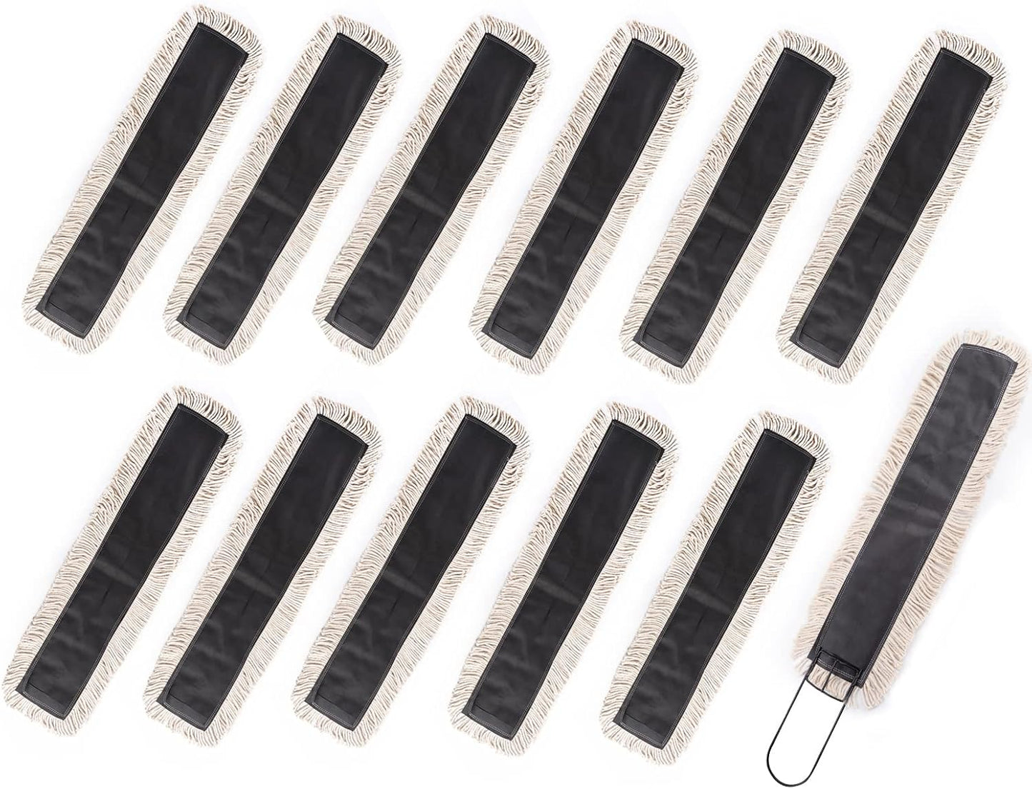 Matthew Cleaning 24'' Industrial Strength Cotton Dust Mop Refill Washable Replacement Heads for Residential & Commercial Use Fit Standard Dust Mop Frames, Hardwood, Laminate, Concrete Floors 3 Pack