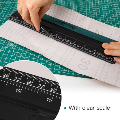 NEWISHTOOL Vinyl Wrap Squeegee for Vinyl, Big Size Wallpaper Smoothing Squeegee, 3 Pack 25CM Decals Squeegee with Ruler & Micro Suede Felt Edge for Sign Making Graphic Window Tint Film Application