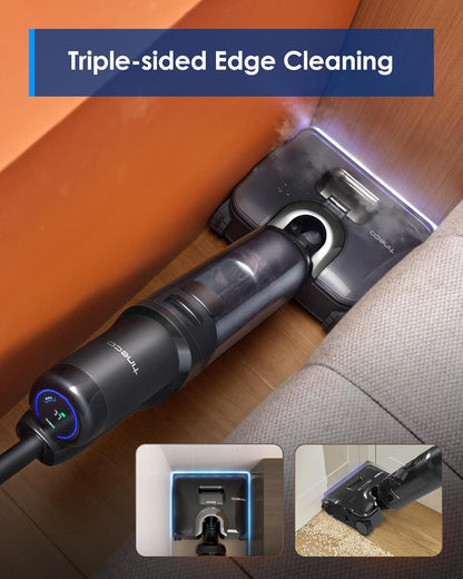 Tineco Floor ONE S7 Stretch Ultra Cordless Wet Dry Vacuum Cleaner, 180°Lay-Flat Anti-Tangle Design, 50 Minutes Runtime, 185℉ Flashdry Self-Cleaning, Dual-Sided Edge Cleaning Floor Cleaner
