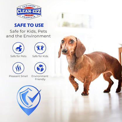 Clean-eez Ultimate Floor Restorer & Polish - Revitalize, Protect, Shine Wood, Laminate, Vinyl, Bamboo, Slate, Terracotta & More (1 Bottle W/Microfiber)