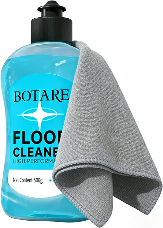 Floor Cleaner Liquid for Mopping, Household Deep Cleaning Solution for Wood,Hardwood,Tile,Laminate,Marble & Porcelain & Bathroom,Orange Scent,17.6 Fl Oz Each(1 Bottle+1 Cleaning Cloth)