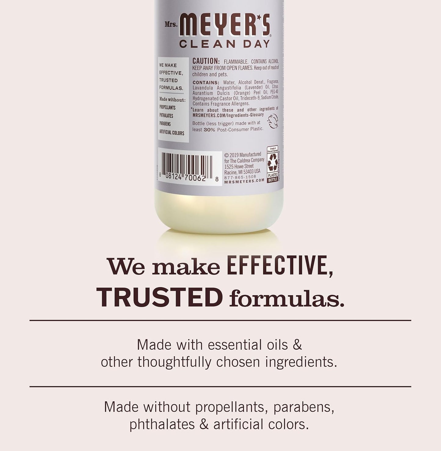 MRS. MEYER'S CLEAN DAY Room Spray, Lemon Verbena Scent, 8 Fl Oz Bottle