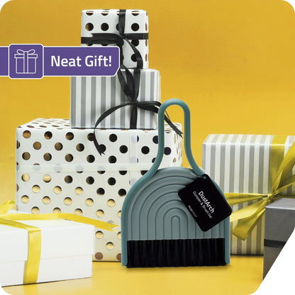 Peleg Design Dustache Small Dustpan and Brush Set, Mini Broom and Dustpan Set, Mustache Design, Small Broom and Dustpan Set, for Home & On-The-Go