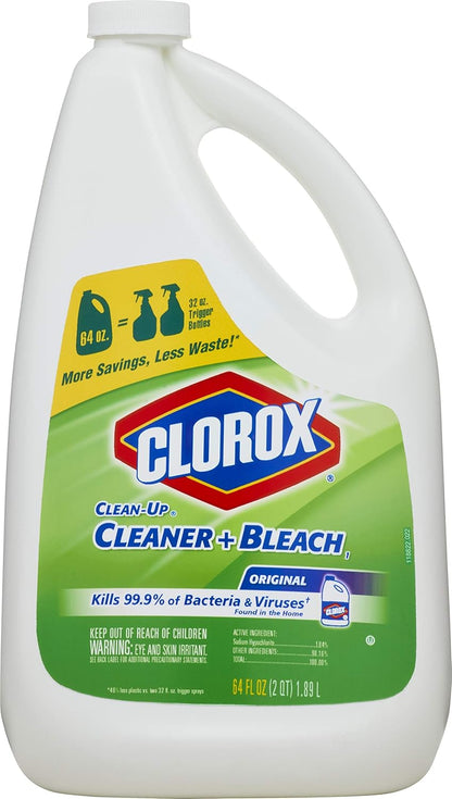 Clorox Clean-Up All Purpose Cleaner with Bleach Original, 64 Ounce Refill Bottle (Package May Vary)