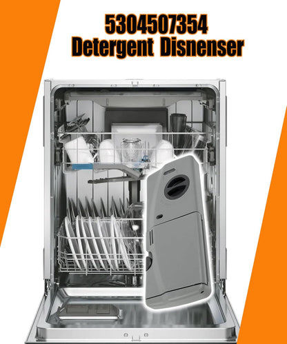 5304507354 Detergent and Rinse Aid Dispenser for Dishwashers kit Fits For Frigidaire,Electrolux, Kenmore,Replacement 154452704,154542104,154542107,154574405,154574406,154860103 Etc