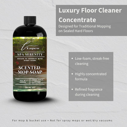 Lapew Santal Scented Mop Soap - Luxury Floor Cleaner Concentrate for Mopping Tile, Laminate, Vinyl & Hardwood | Streak-Free, Low-Foam | 36 oz - Colors B