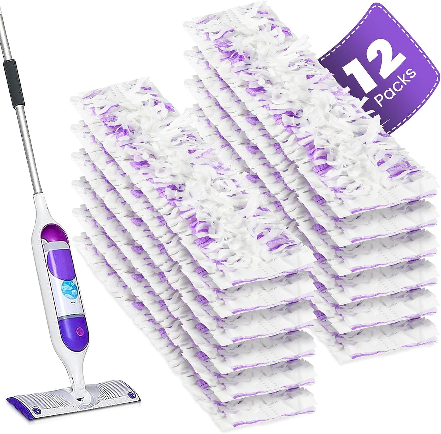 42 Count Disposable for Swiffer Wet Pads Refill Replacement for Swiffer WetJet Spray Mop, Extra Strong Dirt Locking and Water Absorbent, Powerful Stain Removal