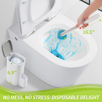 Toilet Bowl Cleaner Wand Refills Compatible with CLOROX, 21 Count Disposable Toilet Brush Refills, Replacement Heads for Toilet Cleaning System