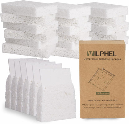 12 Pack Dishwashing Sponges Natural Cellulose Sponges Plant Based Resilient and Reusable Soft Dish Sponges for Washing Dishes DIY Craft Sponge for Fun