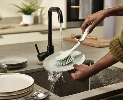 Joseph Joseph Edge Dish Brush with Integrated Sink Rest, Grey