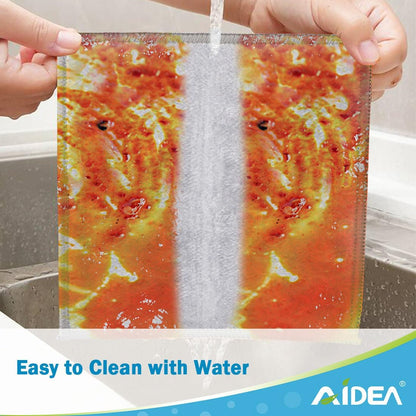 AIDEA Non Scratch Wire Dishcloth 24PK, Wire Dishwashing Rag for Wet and Dry, Dish Cloths for Washing Dishes, Cleaning Pads Steel Scrubber for Cookware, Sinks, Dishes, Stove Tops, 7"×8"