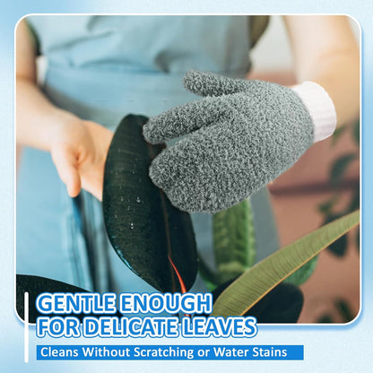 MIG4U Microfiber Dusting Gloves House Cleaning Glove for Blinds, Windows, Shutters, Furniture, and Car, Reusable Lint-Free Pink 1 Pair S/M