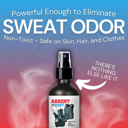 Arrest My Vest Military and Police Grade Odor Eliminating Spray for Body Armor Odor, Tactical Gear. Safe on K9's. Safe on All Ballistic Vests and Fabrics - Midnight Fragrance - 2 16 oz Bottles