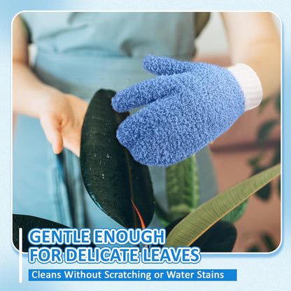 MIG4U Microfiber Dusting Gloves House Cleaning Glove for Blinds, Windows, Shutters, Furniture, and Car, Reusable Lint-Free Pink 1 Pair S/M