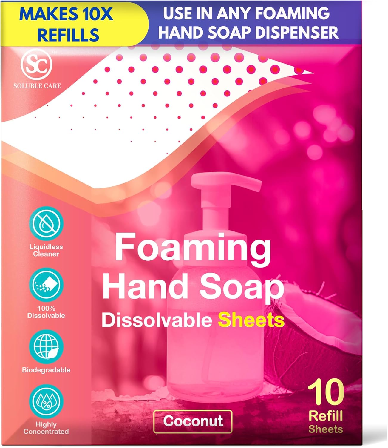 Dissolvable Toilet Bowl Cleaner Sheets (No Bottles, Easy Clean, Quick-Dissolving, Mess-Free, Septic-Safe Cleaning for Home & Office) - 40 Sheets, Pine Scent